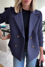 Women’s Tailored Blazer – Long Sleeve Button Front Style - Veronika