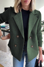 Women’s Tailored Blazer – Long Sleeve Button Front Style - Veronika