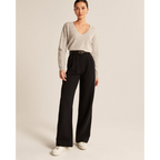 Women’s Pleated Wide Leg Pants - Relaxed Fit Tailored Trousers