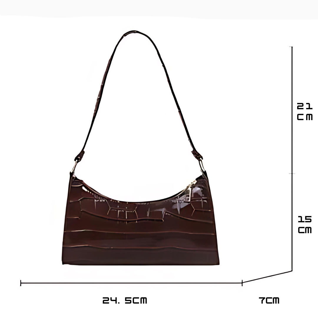 Women’s Shiny Leather Tote Bag - Spacious Elegant Work Bag - Olivia