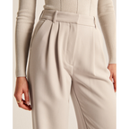 Women’s Pleated Wide Leg Pants - Relaxed Fit Tailored Trousers