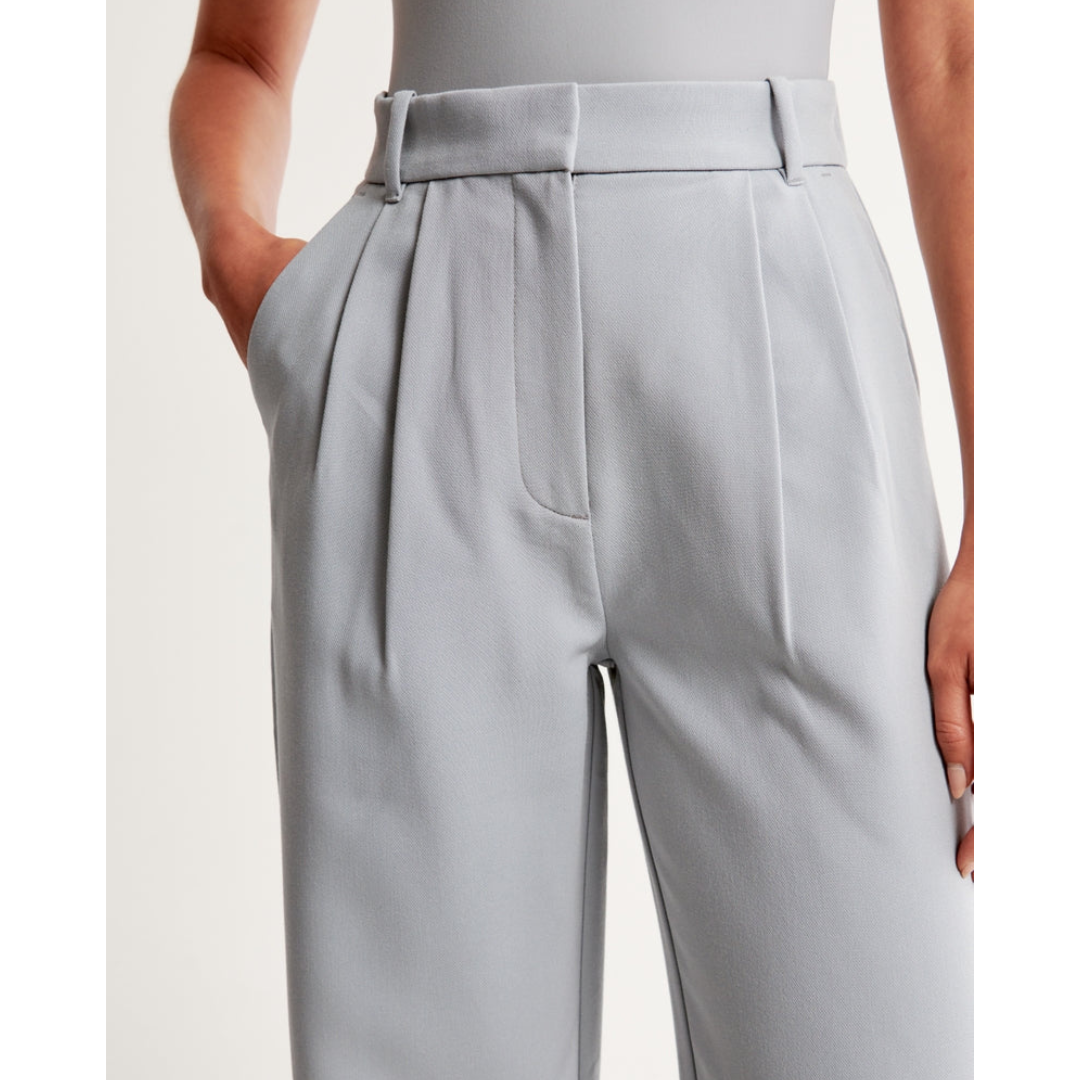 Women’s Pleated Wide Leg Pants - Relaxed Fit Tailored Trousers