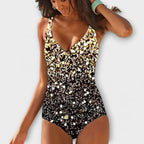 Women’s One Piece Swimsuit – Wrap Front Tummy Control Swimwear – Layla