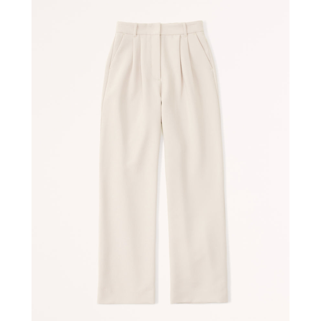 Women’s Pleated Wide Leg Pants - Relaxed Fit Tailored Trousers