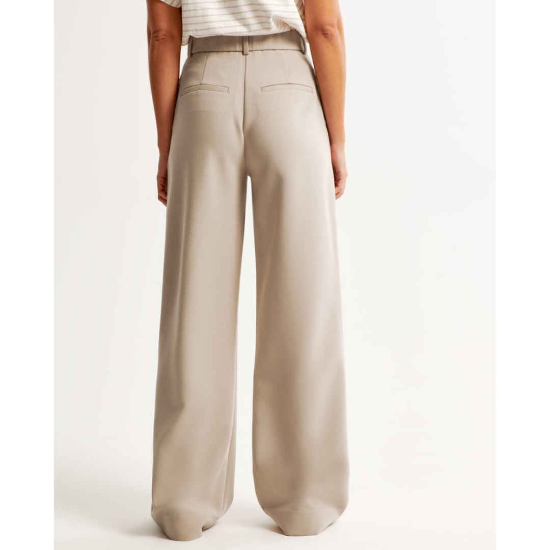 Women’s Pleated Wide Leg Pants - Relaxed Fit Tailored Trousers