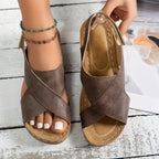 Women’s Wedge Platform Sandals - Comfortable Lift Style - Viola