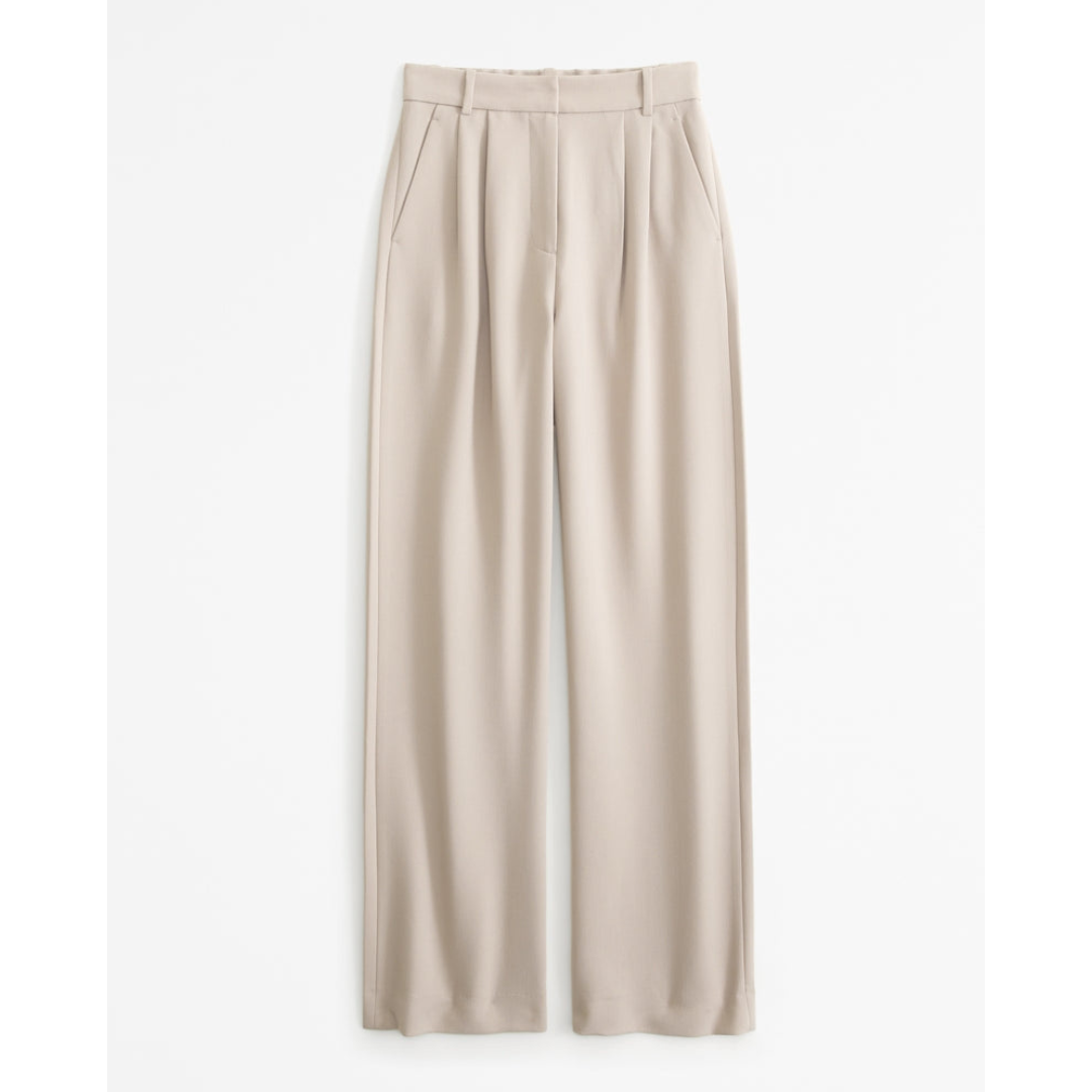 Women’s Pleated Wide Leg Pants - Relaxed Fit Tailored Trousers