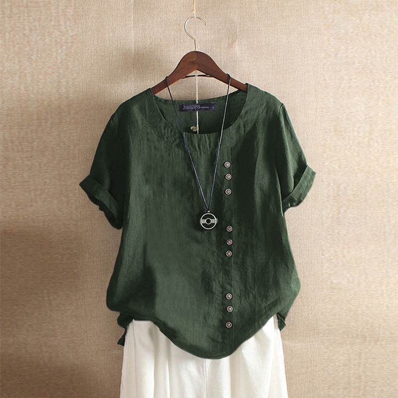 Women’s Button Blouse – Classic Everyday Work Blouse – Abigail