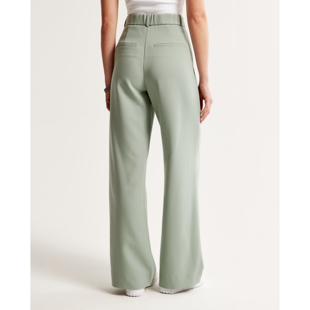 Women’s Pleated Wide Leg Pants - Relaxed Fit Tailored Trousers
