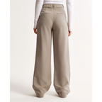 Women’s Pleated Wide Leg Pants - Relaxed Fit Tailored Trousers