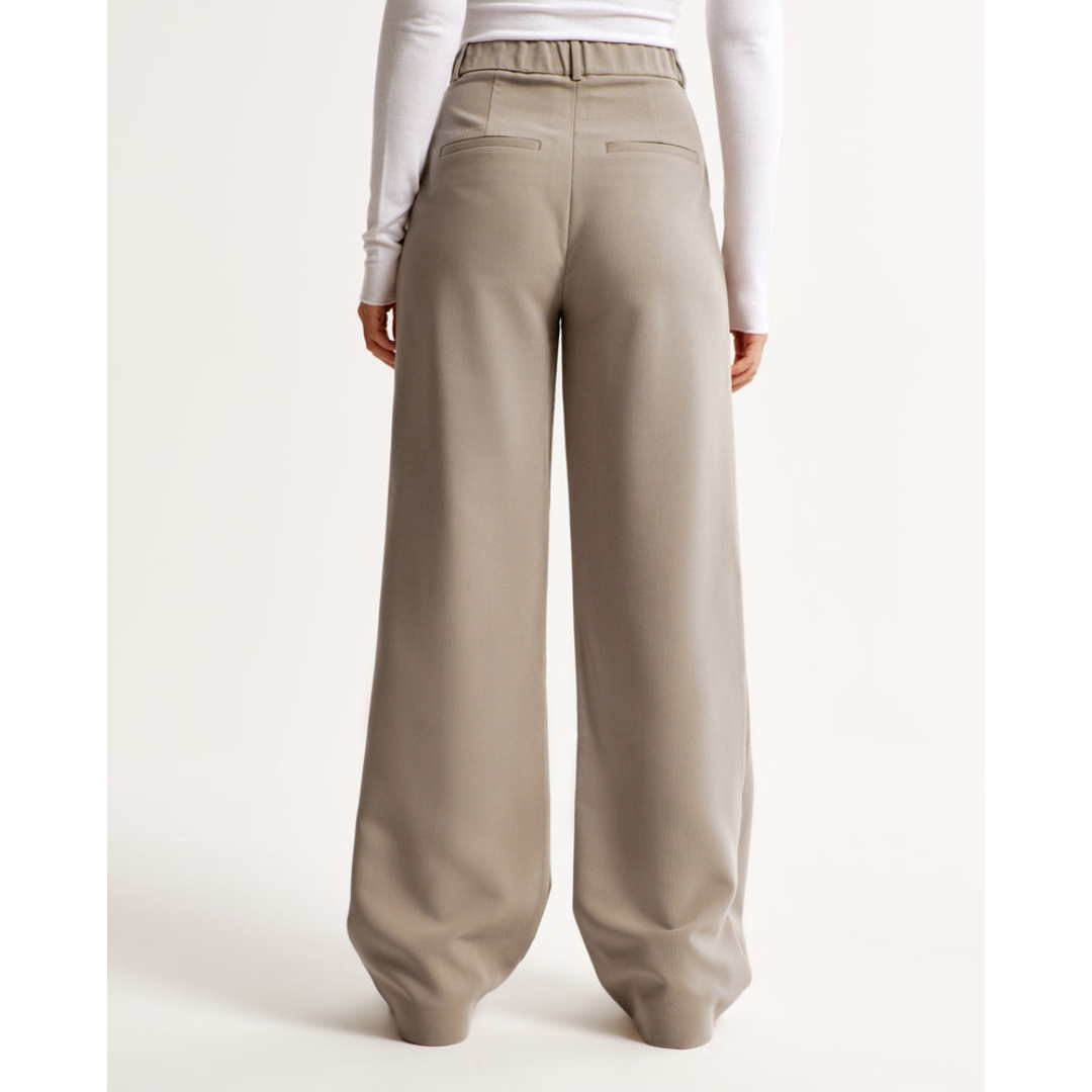 Women’s Pleated Wide Leg Pants - Relaxed Fit Tailored Trousers
