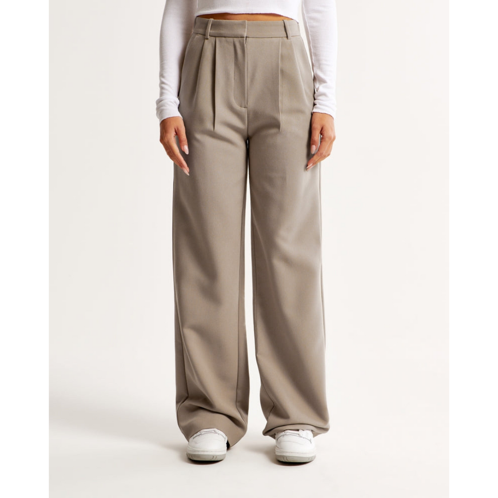 Women’s Pleated Wide Leg Pants - Relaxed Fit Tailored Trousers