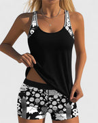 Women’s Tankini Swimsuit – Floral Print Two Piece Swimwear – Chloe