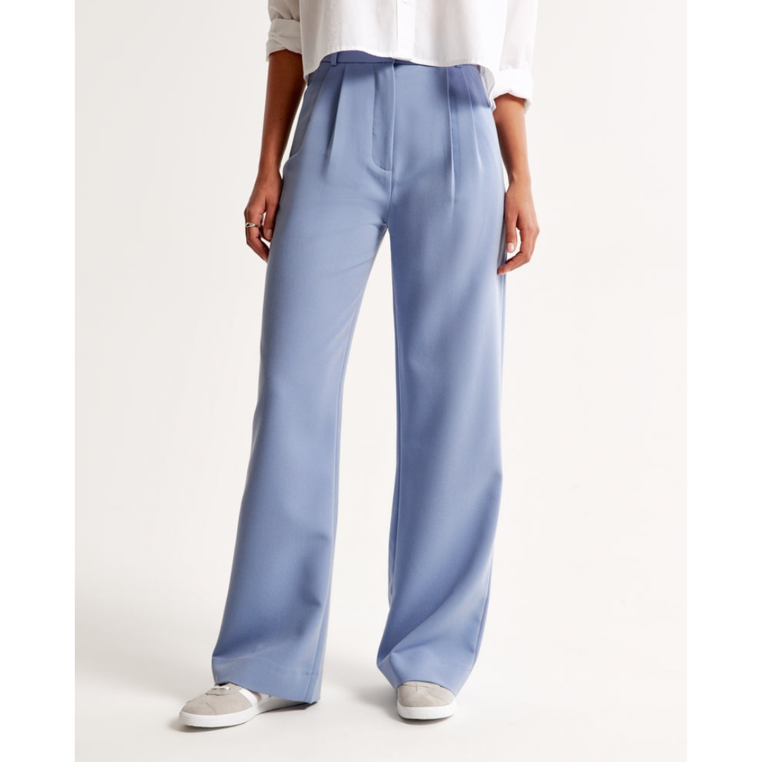 Women’s Pleated Wide Leg Pants - Relaxed Fit Tailored Trousers