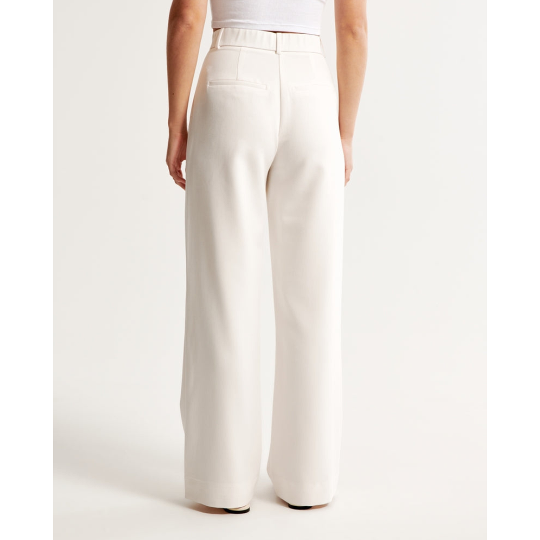 Women’s Pleated Wide Leg Pants - Relaxed Fit Tailored Trousers