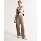 Women’s Pleated Wide Leg Pants - Relaxed Fit Tailored Trousers
