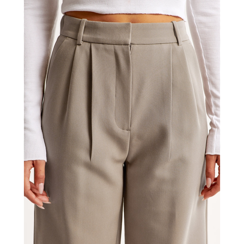 Women’s Pleated Wide Leg Pants - Relaxed Fit Tailored Trousers
