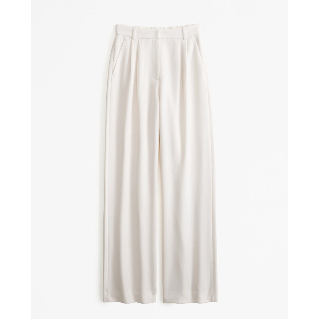Women’s Pleated Wide Leg Pants - Relaxed Fit Tailored Trousers