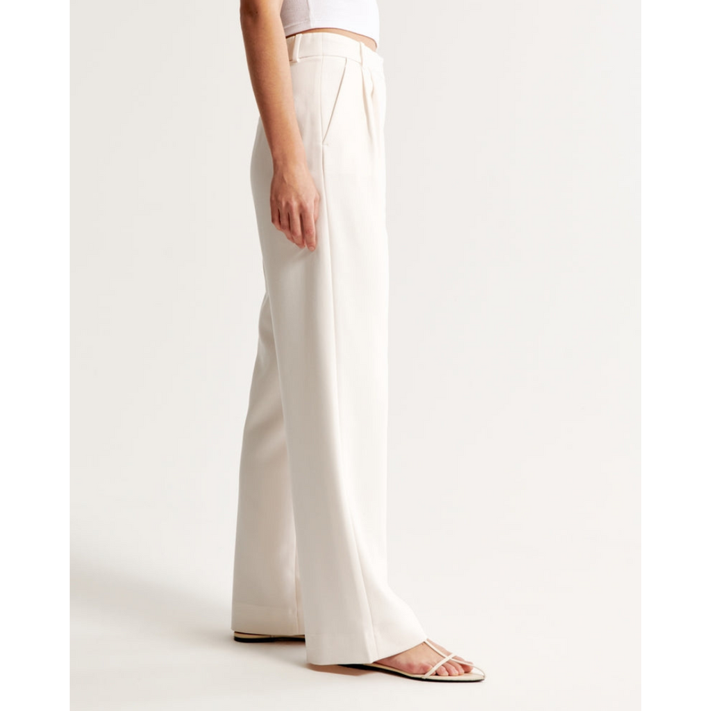 Women’s Pleated Wide Leg Pants - Relaxed Fit Tailored Trousers