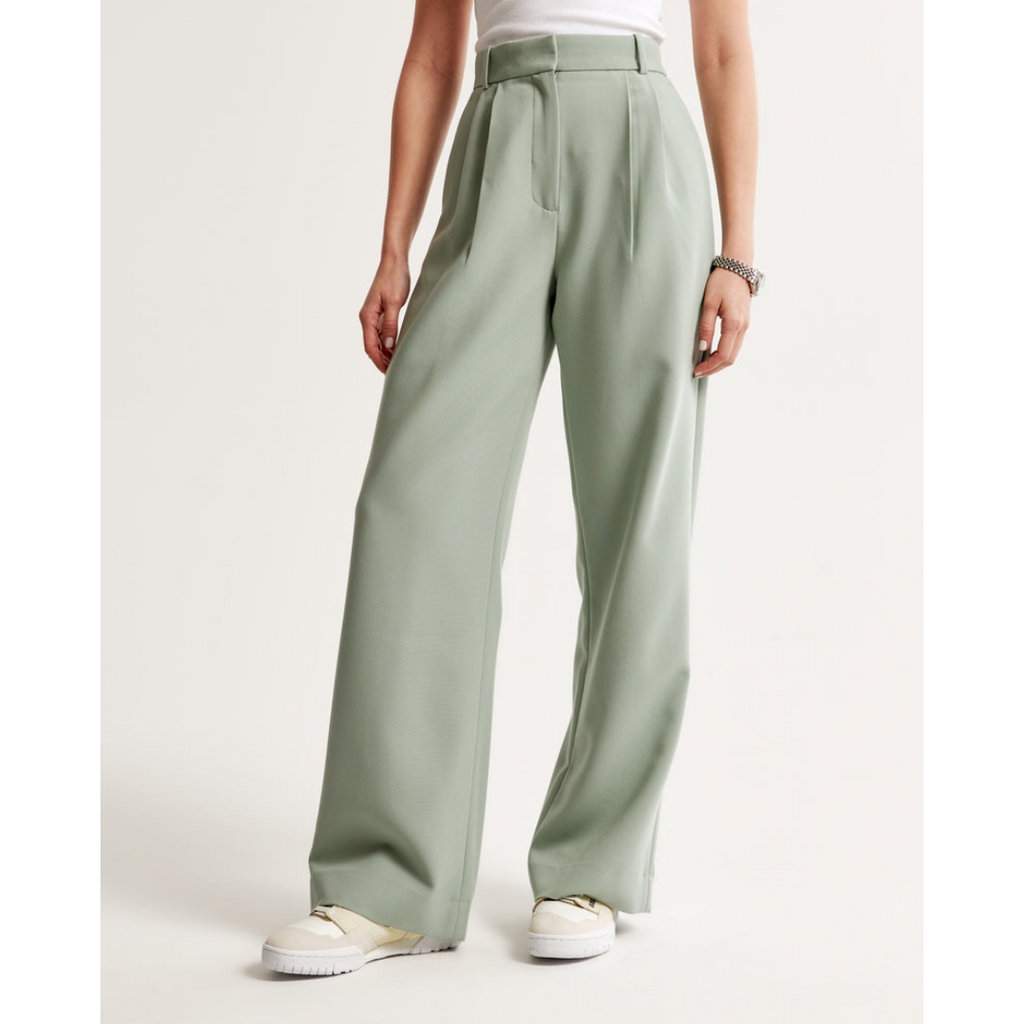 Women’s Pleated Wide Leg Pants - Relaxed Fit Tailored Trousers