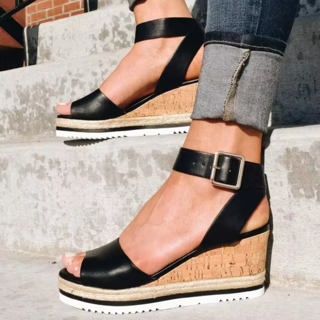 Women’s Stylish Wedge Sandals - Elegant Comfort Lift - Cassandra