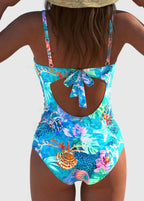 Women’s Printed Swimsuit – Two Piece Beach Swimwear – Zoey