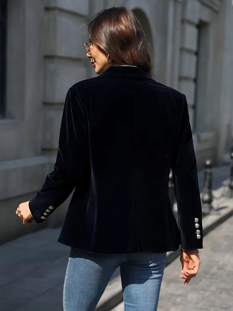 Women’s Classic Blazer – One-Button Tailored Fit - Sabina