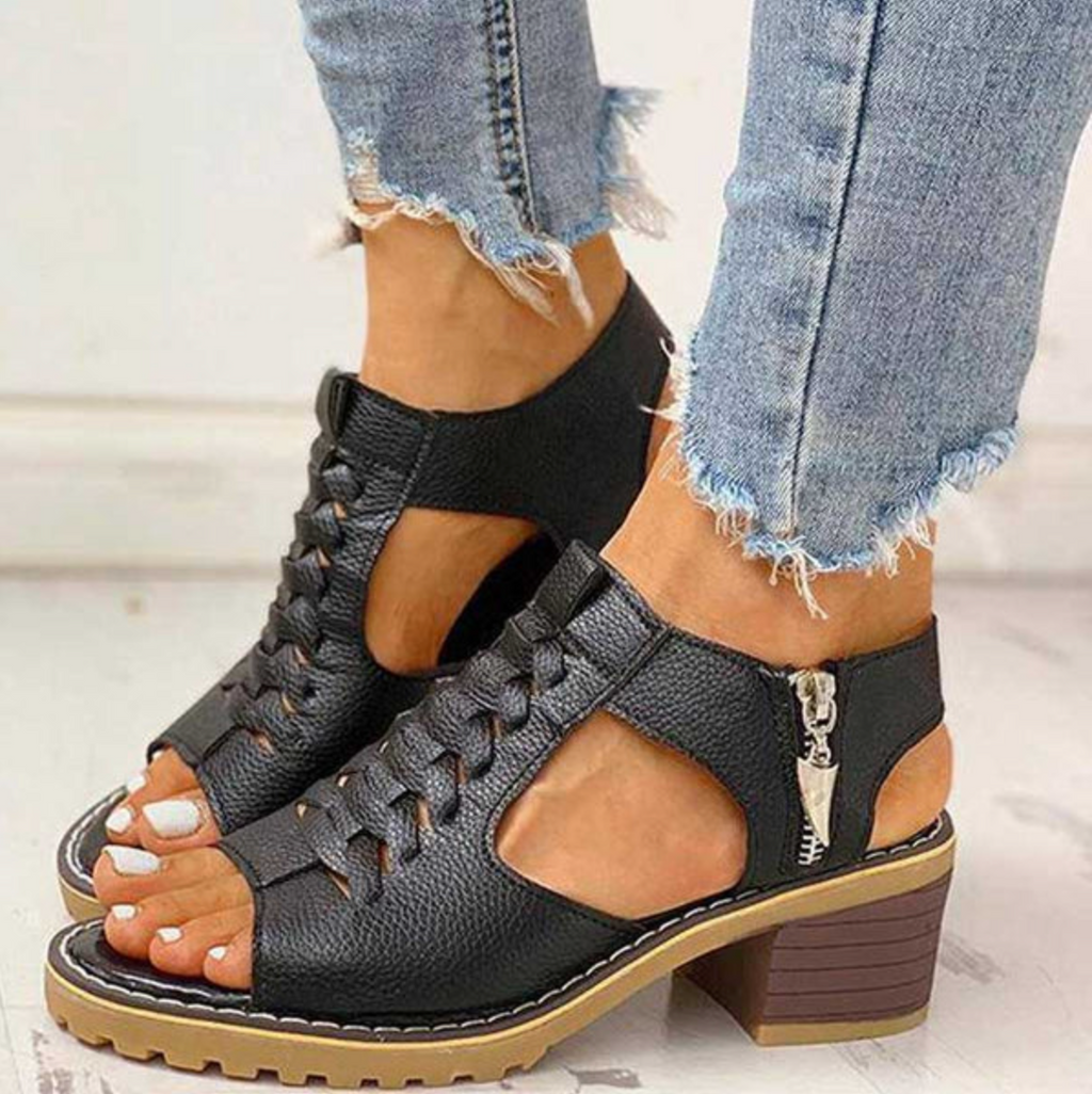 Women’s Elegant Heel Sandals - Refined Evening Style - Ouida