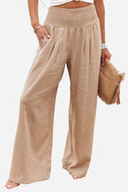 Women’s High Waist Palazzo Pants - Wide Leg Flowing Trousers - Angela