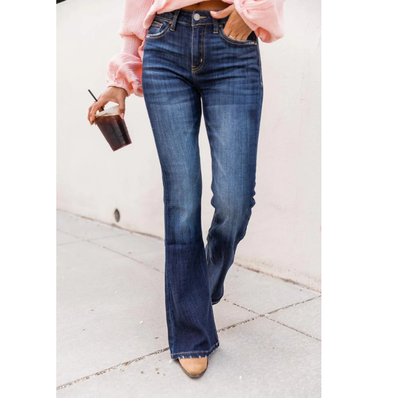 Women’s Flare Jeans - High Waist Slim Fit Denim - Zenzil