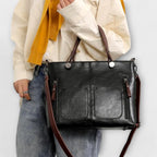 Women’s Elegant Leather Tote Bag - Large Capacity Everyday Bag - Lora