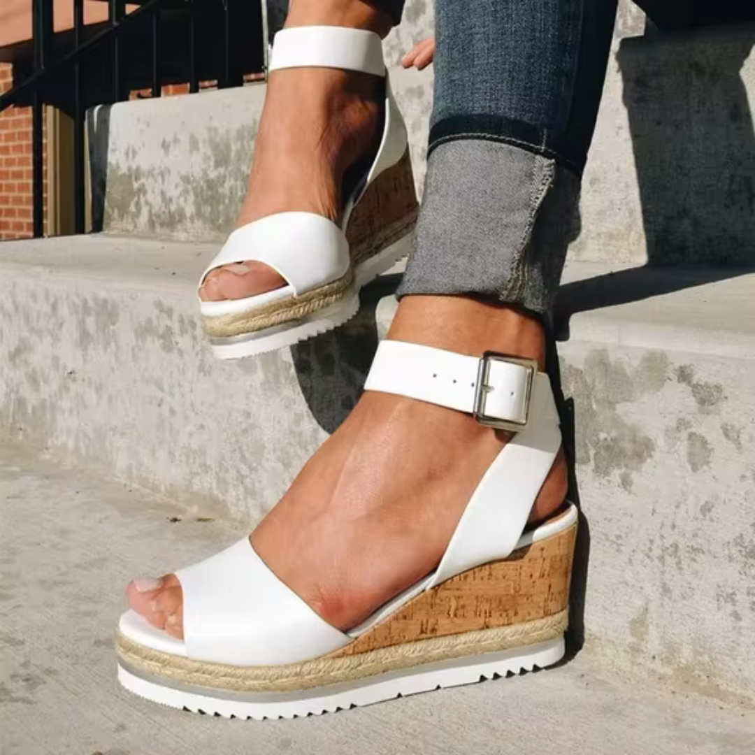 Women’s Stylish Wedge Sandals - Elegant Comfort Lift - Cassandra
