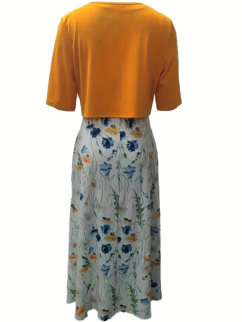 Women’s Dress Set – Floral 2-Piece Summer Set – Lily