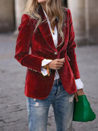 Women’s Classic Blazer – One-Button Tailored Fit - Sabina