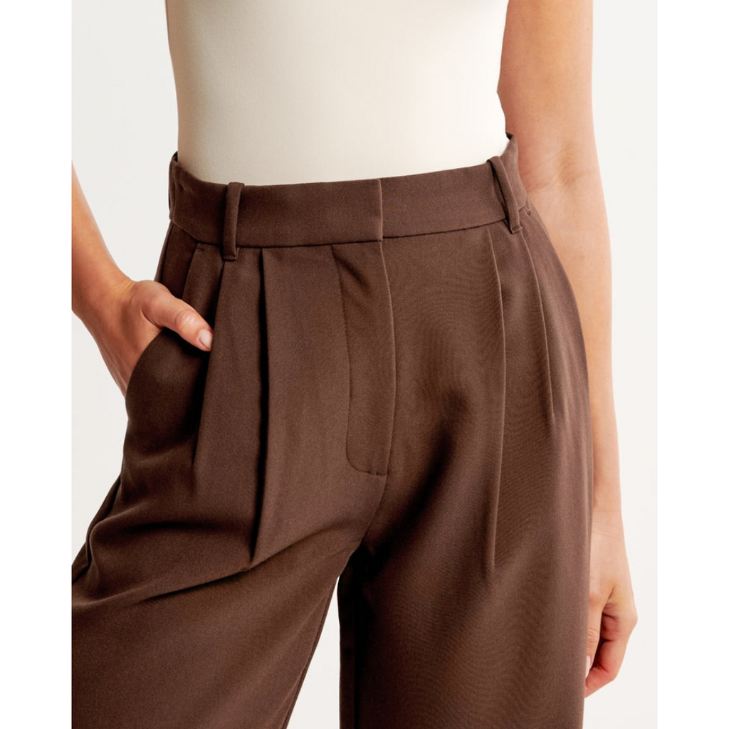 Women’s Pleated Wide Leg Pants - Relaxed Fit Tailored Trousers