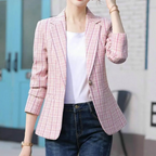 Women’s One-Button Blazer – Casual Office Tailored Fit - Anna