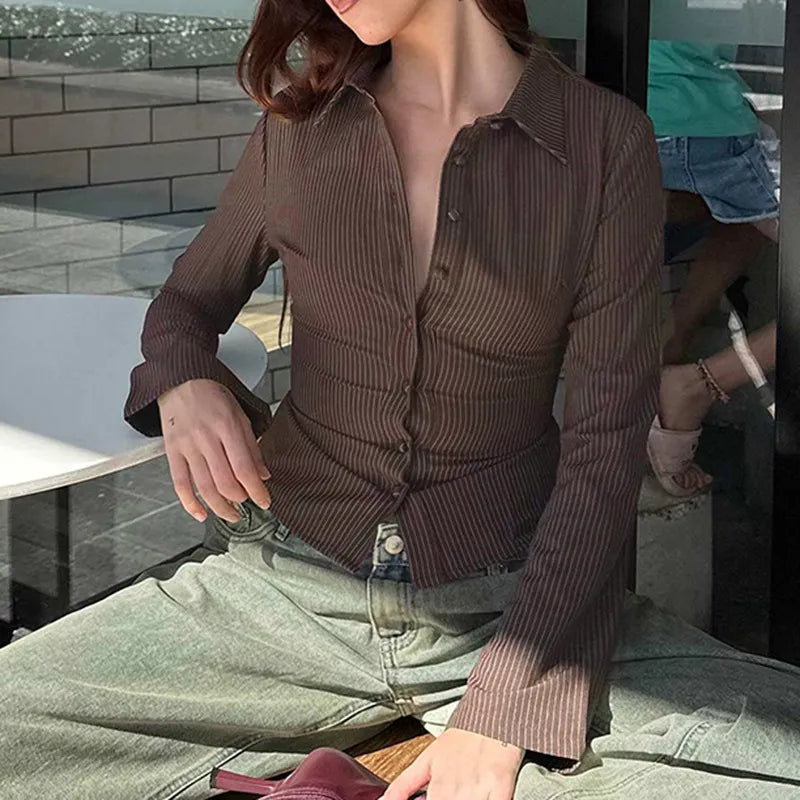 Women’s Retro Blouse – Vintage Style Casual Blouse – Eva