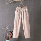 Women’s Pocket Casual Pants - Straight Leg Utility Trousers - Daniela