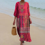 Daniella | Ethnic Print Boho Maxi Dress