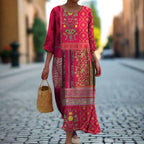 Daniella | Ethnic Print Boho Maxi Dress