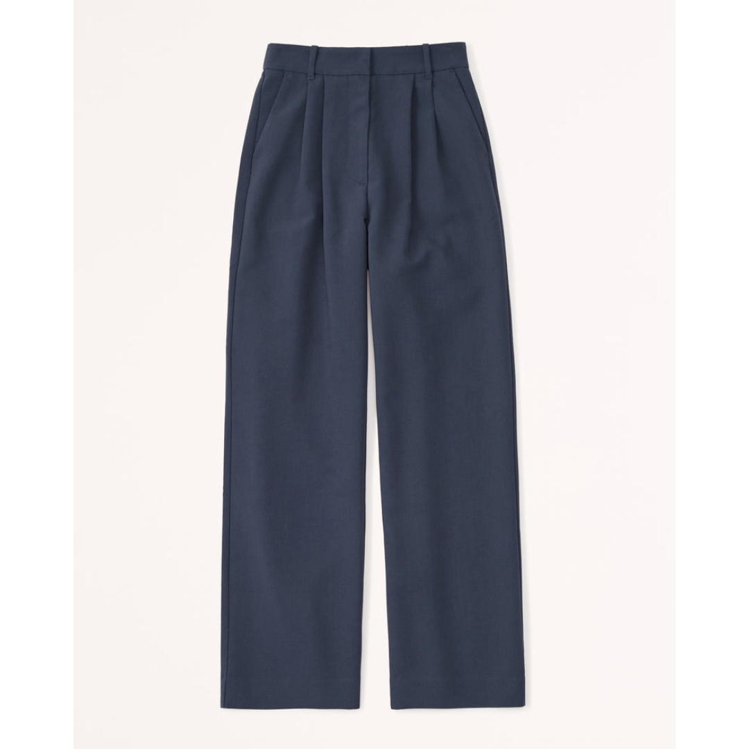 Women’s Pleated Wide Leg Pants - Relaxed Fit Tailored Trousers