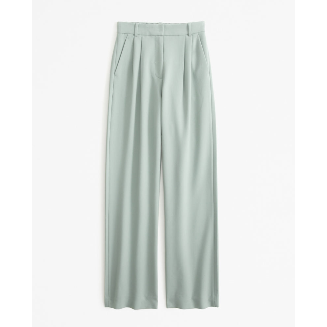 Women’s Pleated Wide Leg Pants - Relaxed Fit Tailored Trousers