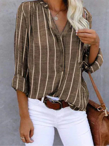 Women’s Striped Blouse – Casual Summer Blouse – Lotte
