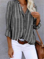 Women’s Striped Blouse – Casual Summer Blouse – Lotte