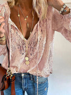 Women’s Lace Blouse – Elegant Detail Blouse – Kiki