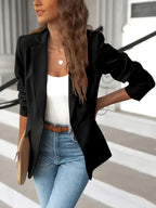 Women’s Casual Office Blazer – One-Button Work Style - Christa