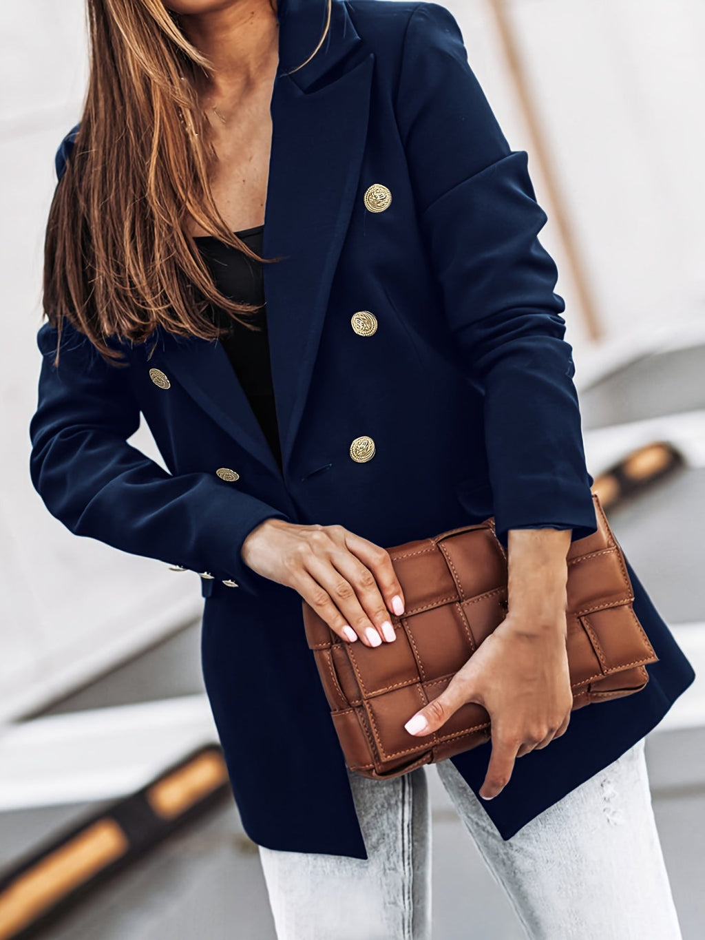 Women’s Double-Breasted Blazer – Casual Office Style - Isabella