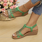 Women’s Crystal Braided Sandals - Elegant Sparkle Style - Elara