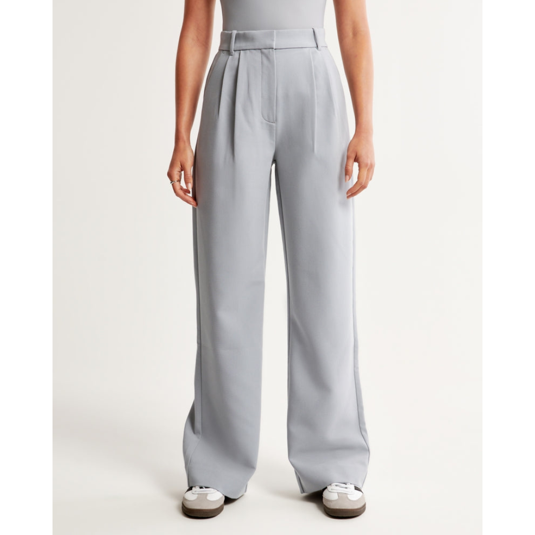 Women’s Pleated Wide Leg Pants - Relaxed Fit Tailored Trousers