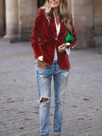 Women’s Classic Blazer – One-Button Tailored Fit - Sabina